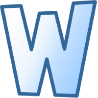 WATHAM logo image a blue shaded W